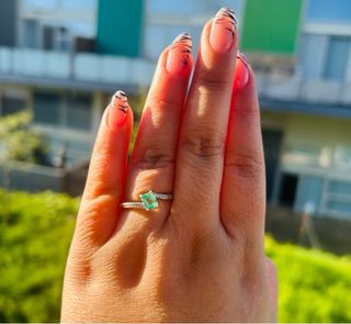 Anillo Plata 925 Esmeralda