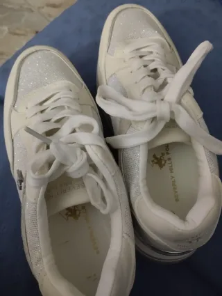 Zapatillas Beverly Hills Polo Club Blancas y Plate