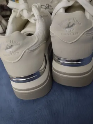 Zapatillas Beverly Hills Polo Club Blancas y Plate