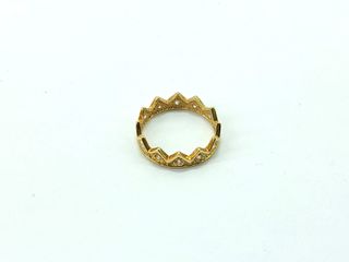 anillo oro 18k con piedra con circonita