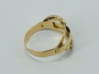 anillo oro 18k con piedra con amatista