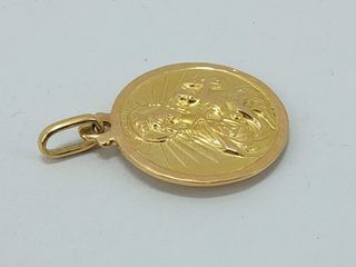 medalla oro 18k