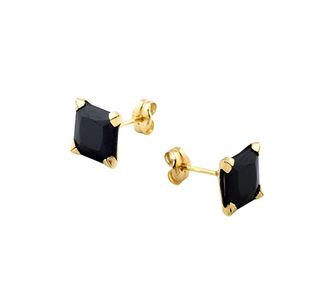 pendientes oro 18k con piedra con circonita