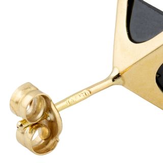 pendientes oro 18k con piedra con circonita