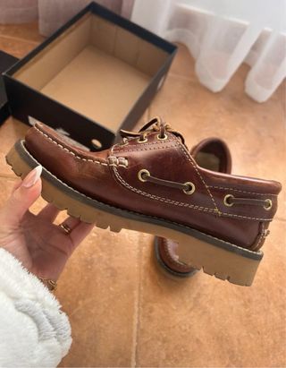 Náuticos Snipe de piel marrón