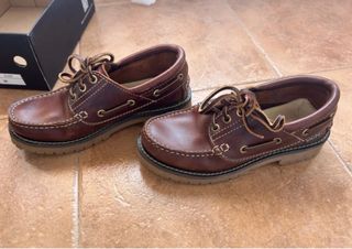 Náuticos Snipe de piel marrón