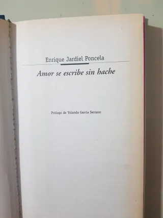 Libro Amor se escribe sin hache