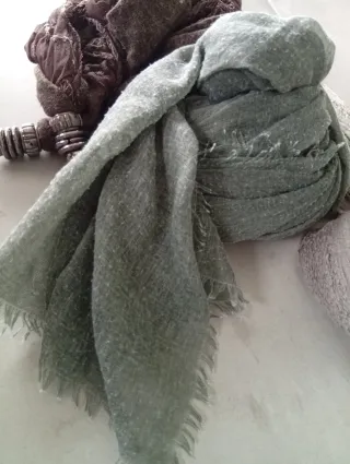 Pack 3 fulares/pañuelos: verde, marrón y gris