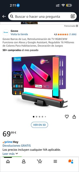 Luces LED Govee para monitor