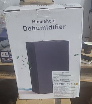 Eliofaneia Deshumidificador eléctrico 2400ml,Deshumidificador de humedad silencioso con apagado automático,modo sueño,luz 7 colores,Desumidifador para baños,habitaciones,baño,armario,Blanco