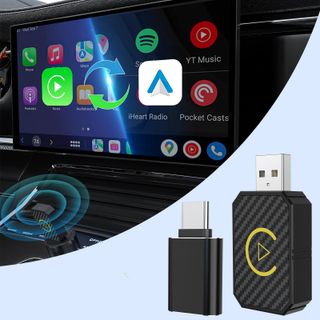 Adattatore wireless 2 in 1 CarPlay Android Auto mini-box dongle USB plug and play WiFi Ch Aquaforge