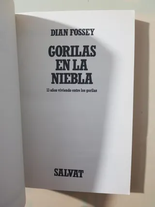 Libro Gorilas en la niebla
