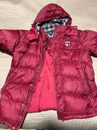 Casaco de penas Tommy Hilfiger vermelho