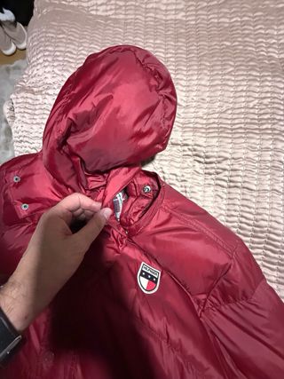 Casaco de penas Tommy Hilfiger vermelho