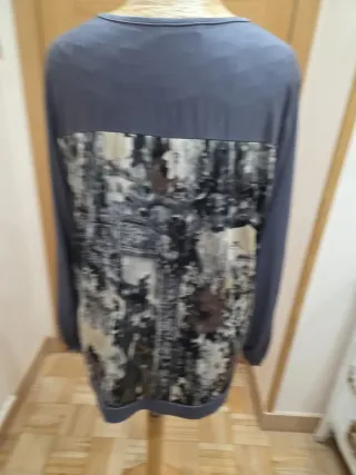 Blusa DOS PUESTAS azul y multicolor