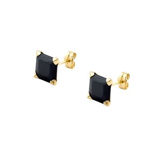 pendientes oro 18k con piedra con circonita