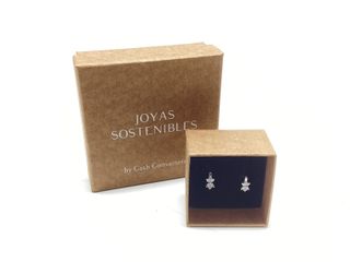 argollas plata 925mm con piedra con circonita