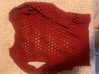 Camiseta roja de crochet talla L