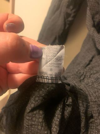 Camisa Granate Rombos Talla L Algodón