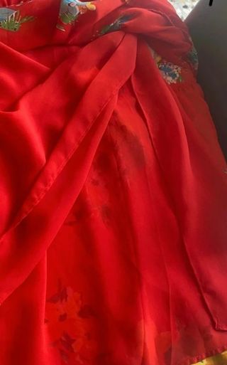 Falda Ralph Lauren floral roja