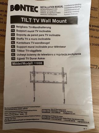 Soporte TV BONTEC 17-86 pulgadas VESA 600x400