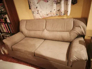 Sofá de 2 plazas color beige 1.80 largo