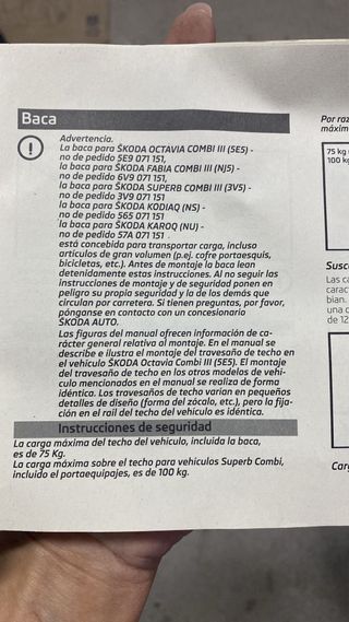 Barras de techo Skoda + funda