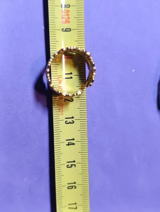 Anillo Diseño Hojas Acero Dorado Ajustable