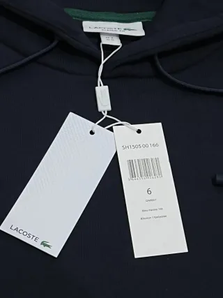 Hoodie com Capuz Lacoste Azul Marinho Tamanho XL