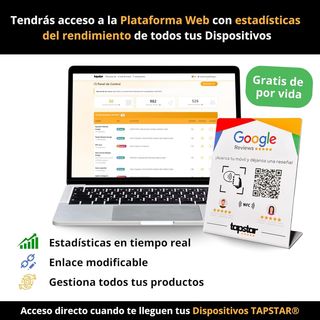 TAPSTAR Placa Google NFC QR Acrílico