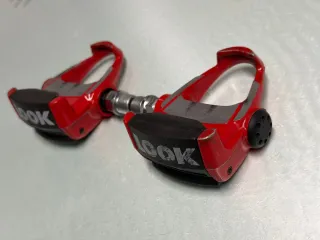 Pedales LOOK Carbon Rojos Retro Bicicleta