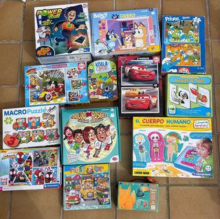 Lote de juegos y puzzles infantiles