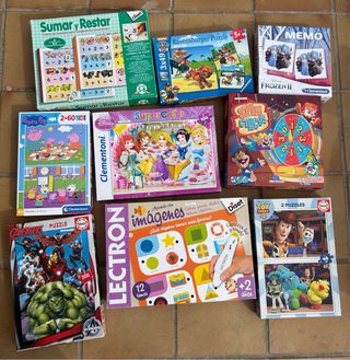 Lote de juegos y puzzles infantiles