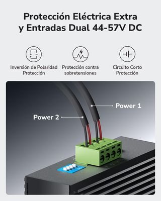 CUDY IG1005P Switch Industrial 5 Puertos PoE