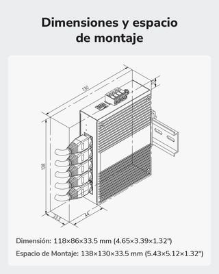 CUDY IG1005P Switch Industrial 5 Puertos PoE