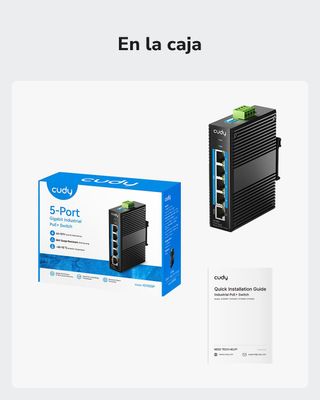 CUDY IG1005P Switch Industrial 5 Puertos PoE
