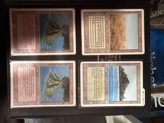 Lote 4 Cartas Magic: Savannah y Volcanic Island