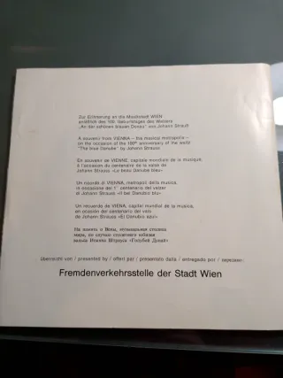 Vinilo Johann Strauss recuerdo de Viena