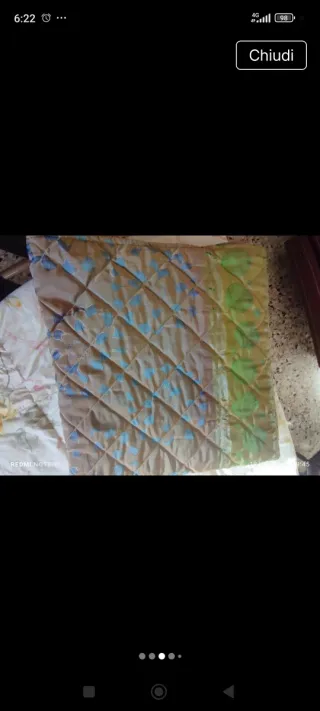 Trapuntino mezza stagione beige e verde,