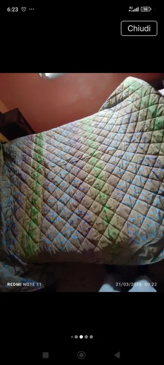 Trapuntino mezza stagione beige e verde,