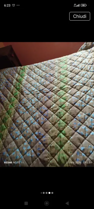 Trapuntino mezza stagione beige e verde,