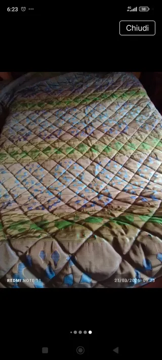 Trapuntino mezza stagione beige e verde,