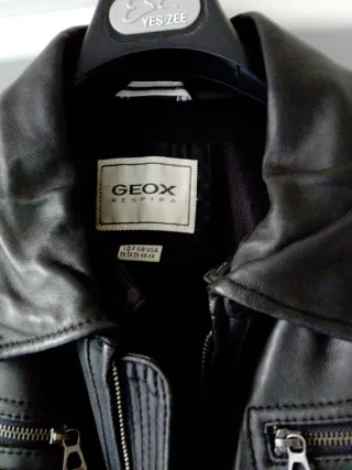 Giubbotto Geox Pelle Nero Taglia 54