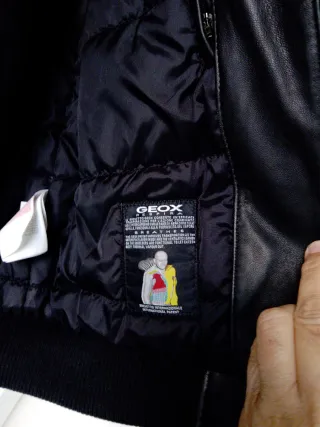 Giubbotto Geox Pelle Nero Taglia 54