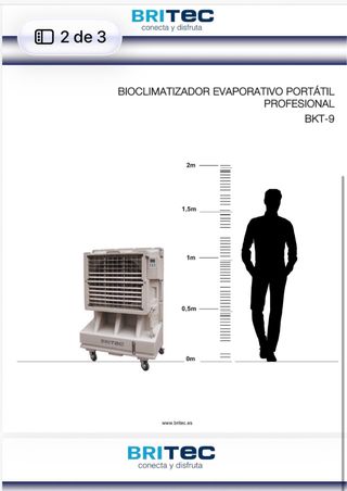 Climatizador Evaporativo Portátil BRITEC BKT-9