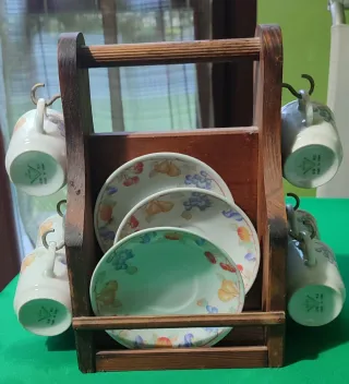 Set 6 Tazzine Caffè con Piattini
