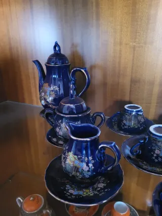 Lote 2 Juegos Café Japonés Vintage Dragón