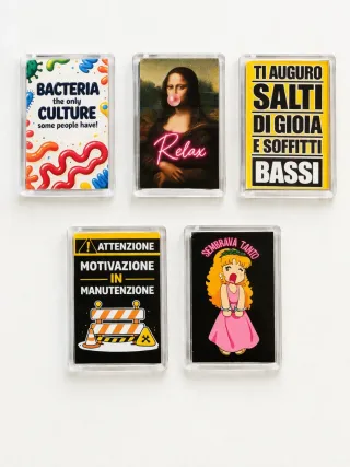 Set 5 calamite umoristiche frasi personalizzabili