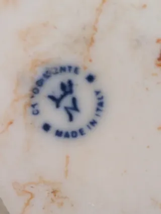 Flor Rosa Porcelana Capodimonte Italia