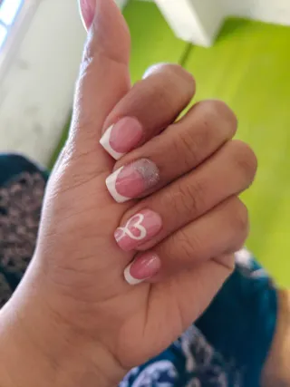 Uñas semi permanente con rubber base